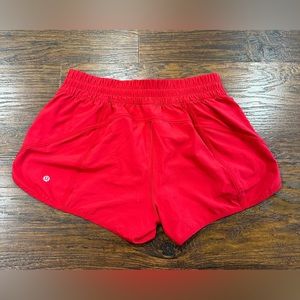 Lululemon Tracker shorts 4” inseam size 12 in red